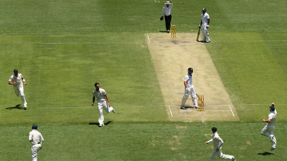 Mitchell Johnson terrorised a frazzled Jonathan Trott in 2013