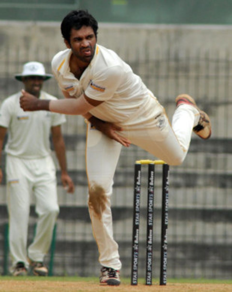 Rahil Shah made full use of a pitch that offered turn and bounce, picking up four wickets