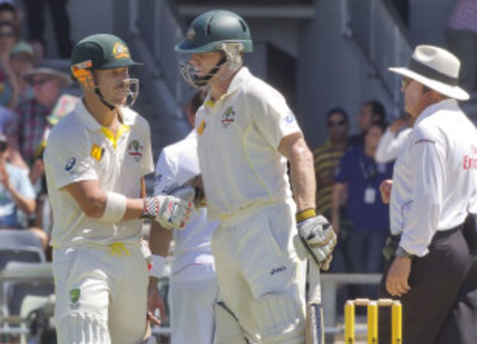 The 157-run partnership between David Warner and Chris Rogers was Australia's first century stand at WACA in the Ashes