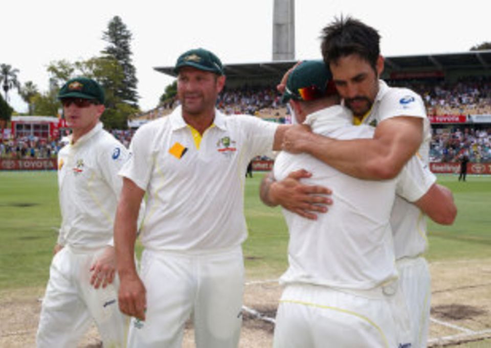 The Australians were emotional having completed victory
