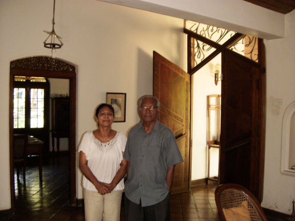 Kumari and Kshema Sangakkara in their Kandy home, where Kumar grew up