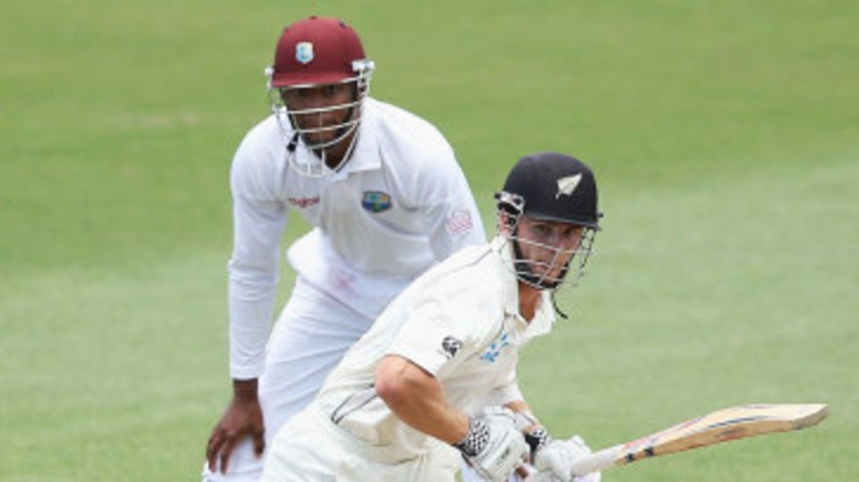 Kane Williamson works one away to the off side