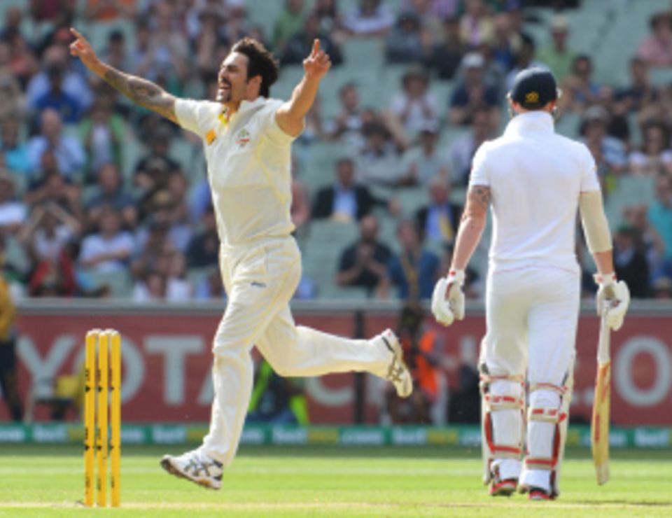 Mitchell Johnson's late strikes with the second new ball made it Australia's day