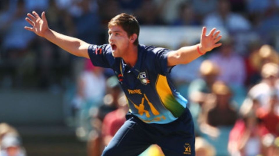 Legspinner James Muirhead finished with 3 for 52