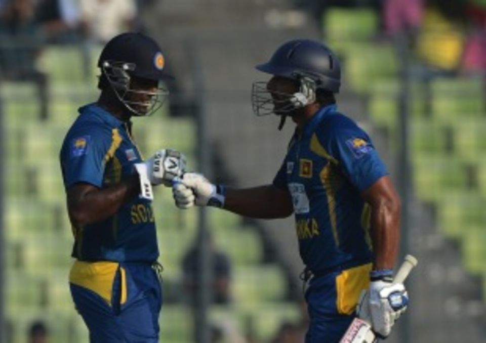 Angelo Mathews and Kumar Sangakkara put on 83 together
