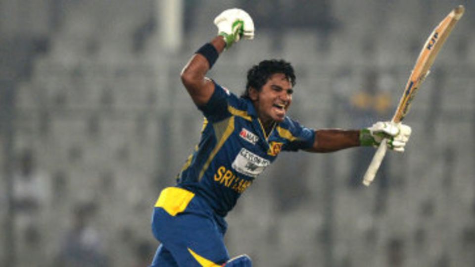 Kusal Perera celebrates his century