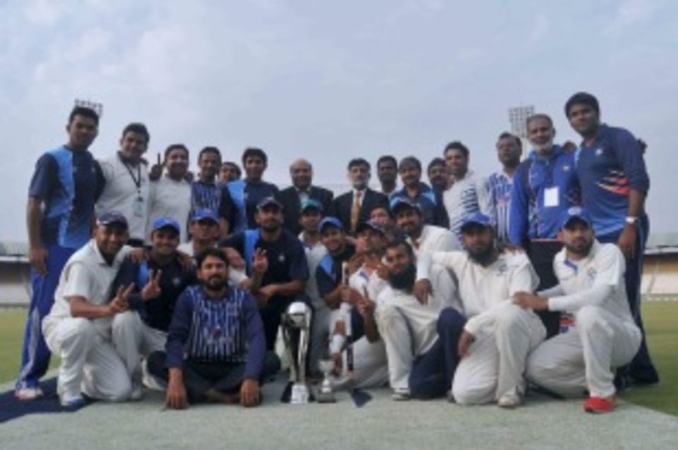 The victorious SNGPL side after winning the final in Multan
