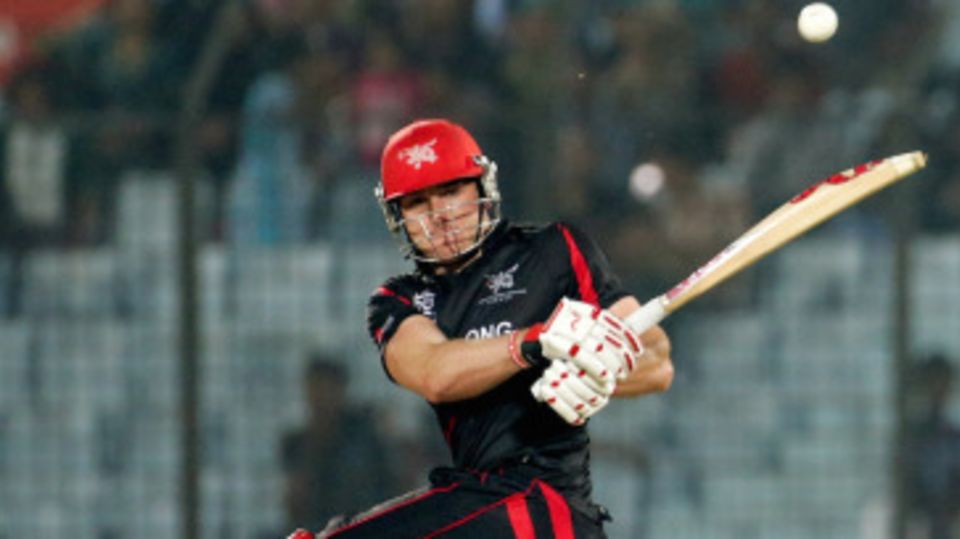 Jamie Atkinson slaps one to the leg side