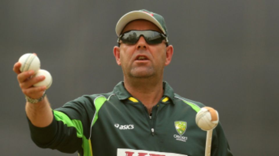 Darren Lehmann directs his troops during training