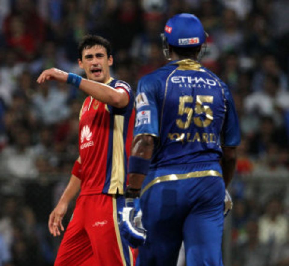 Kieron Pollard is unlikely to be on Mitchell Starc's Christmas card list