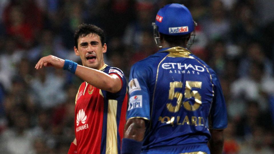 Kieron Pollard and Mitchell Starc went after each other