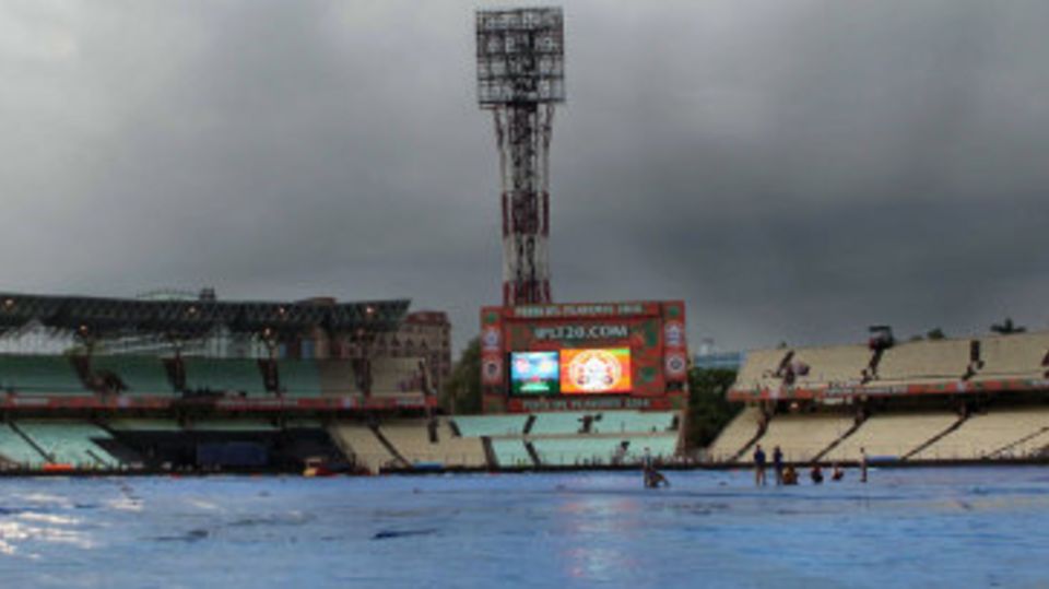 The first qualifier at Eden Gardens was postponed after torrential rain