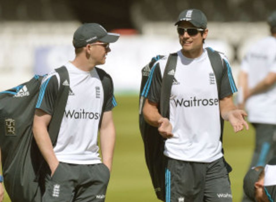 Alastair Cook and Sam Robson posted England's first fifty-run stand for the first wicket this year
