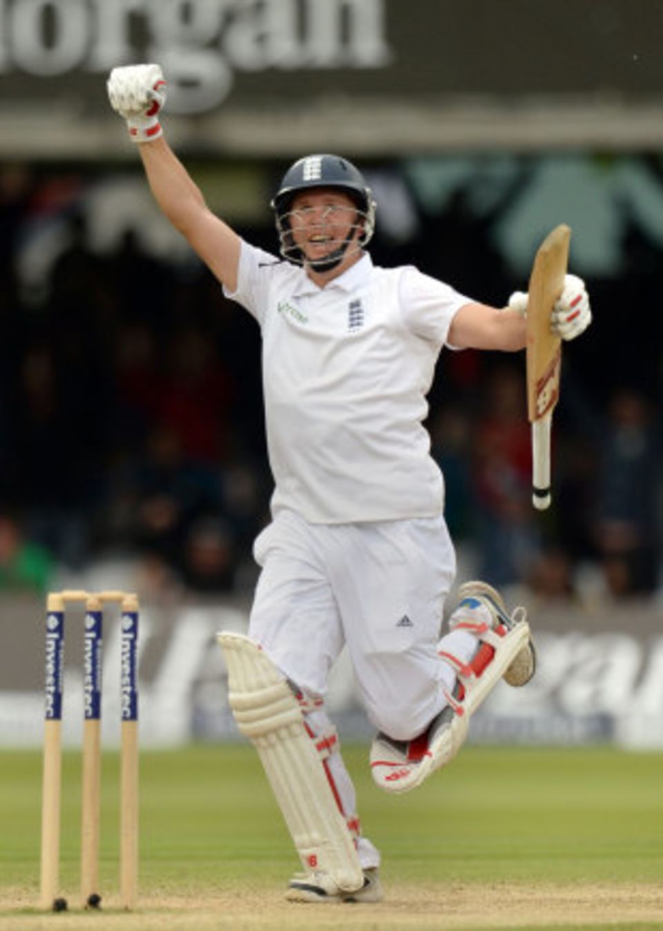 Gary Ballance celebrates the century that would have pleased Kevin Pietersen, were he there to see it