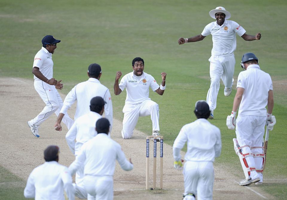 Dhammika Prasad made up for his pair of ducks with a series-winning five-for