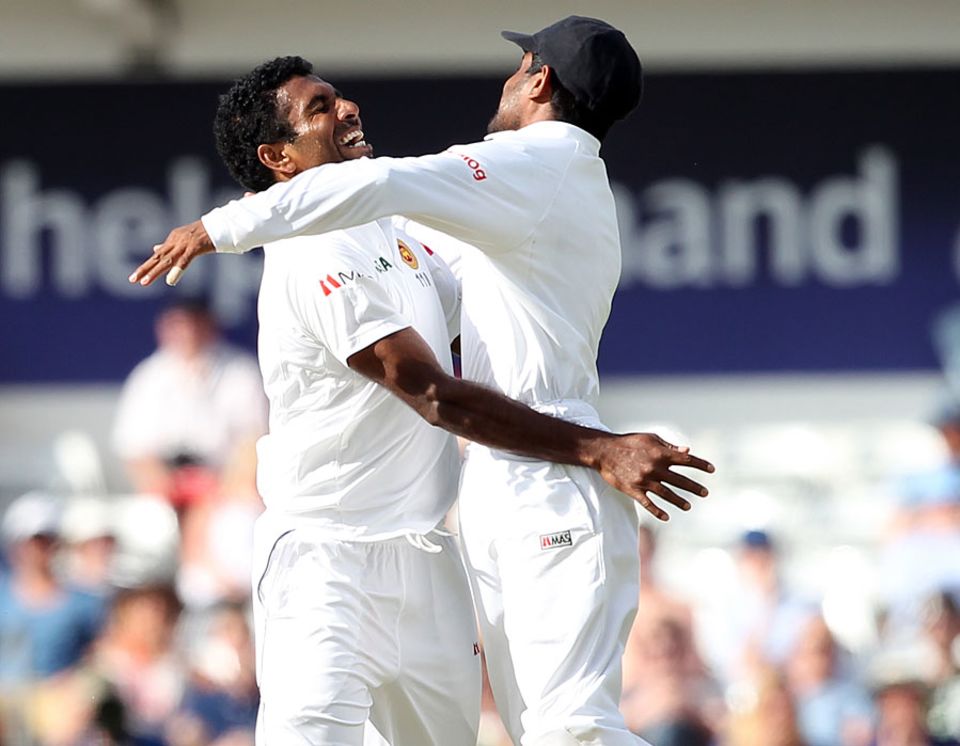Dhammika Prasad became only the second Sri Lankan seamer, after Rumesh Ratnayake, to take a five-for in a Test in England