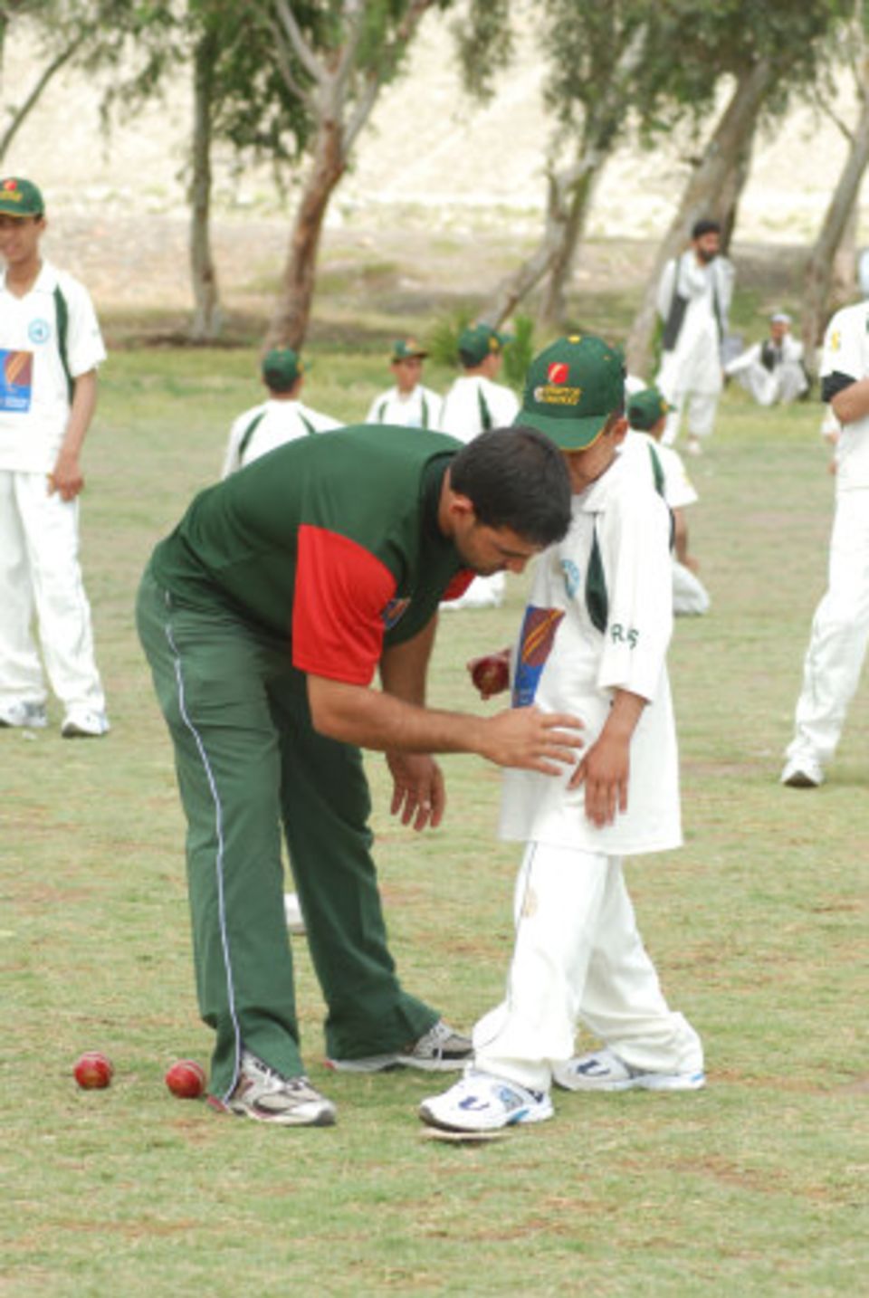 Afghanistan's national players take time out to coach kids