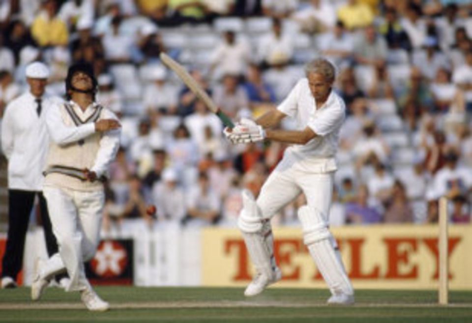 David Gower on the attack during his 157 not out
