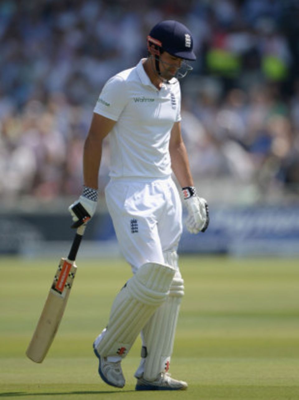 Head down, Alastair Cook trudged off Lord's after another failure