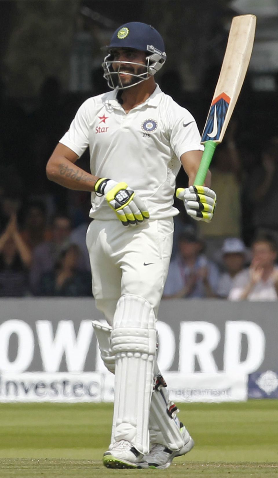 Ravindra Jadeja's counterattacking half-century was followed by a wicket with his first ball