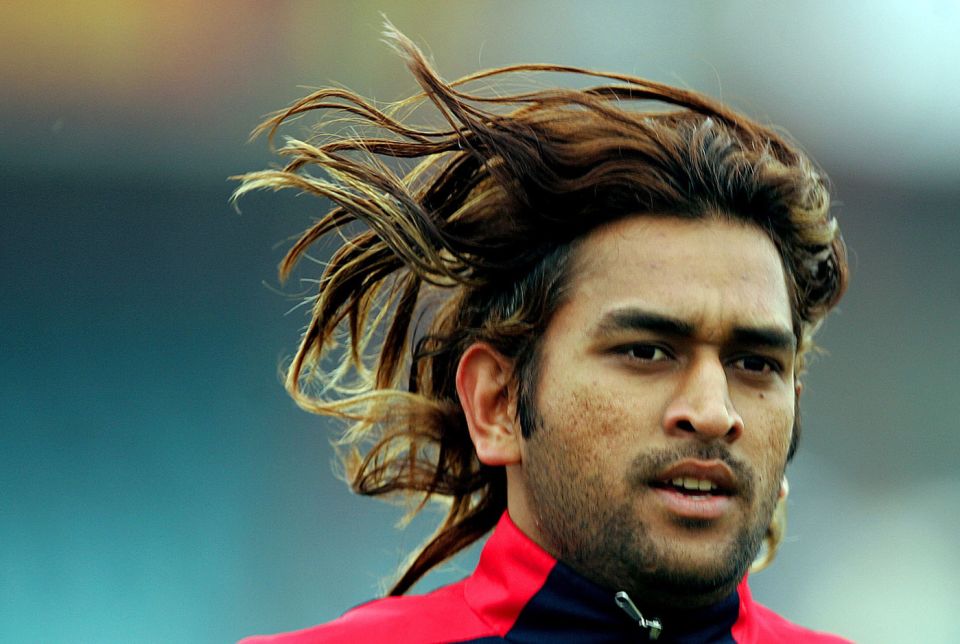 As wild as he got: Dhoni in his long-haired youth