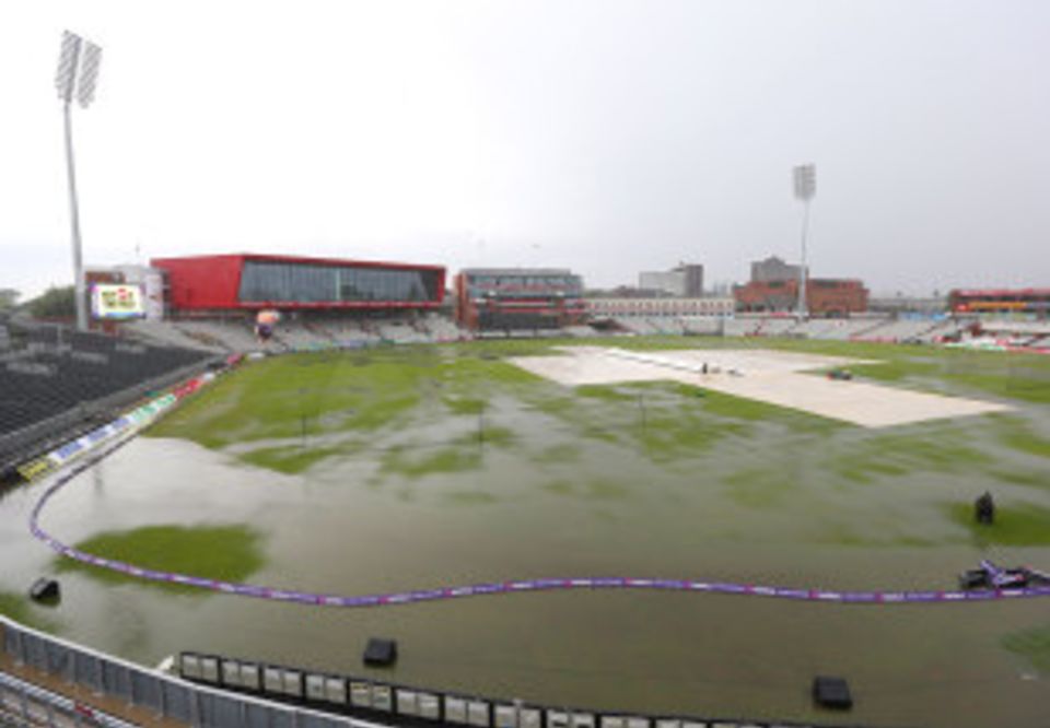 Cricket ground or lake? Heavy rain forced the first T20 Blast quarter-final into a reserve day