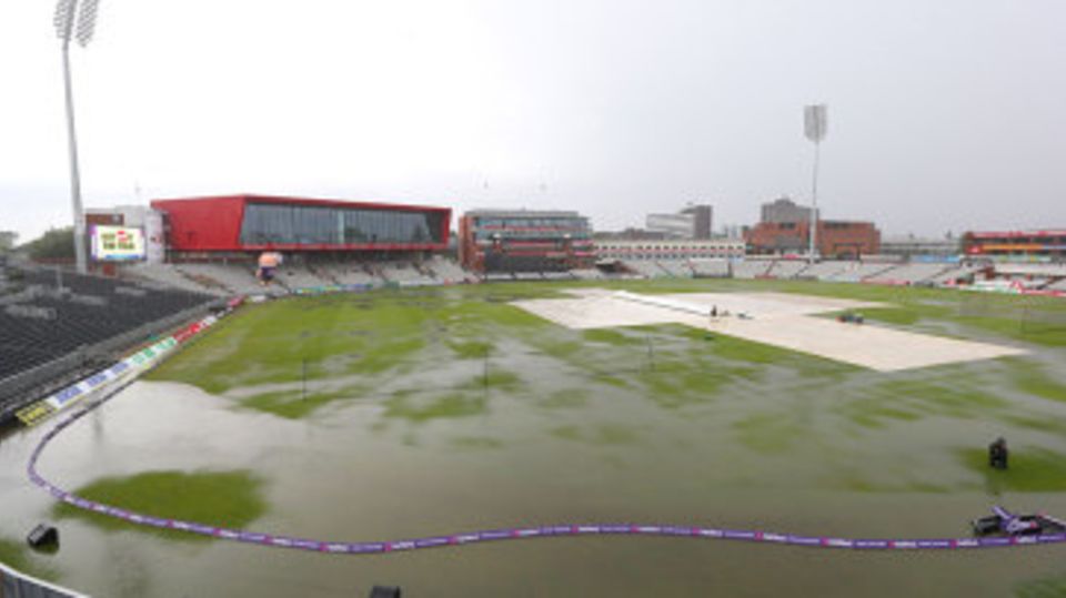 Cricket ground or lake? Heavy rain forced the first T20 Blast quarter-final into a reserve day