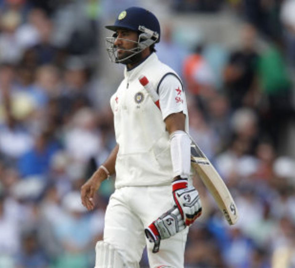 Cheteshwar Pujara tallied 222 in 10 innings in England