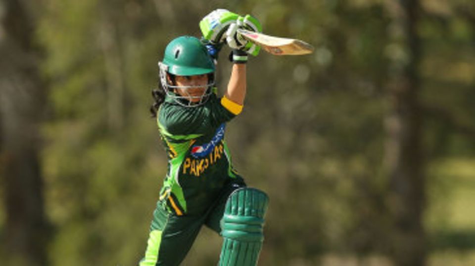 Pakistan's Javeria Khan was the only player to hit a half-century in the game