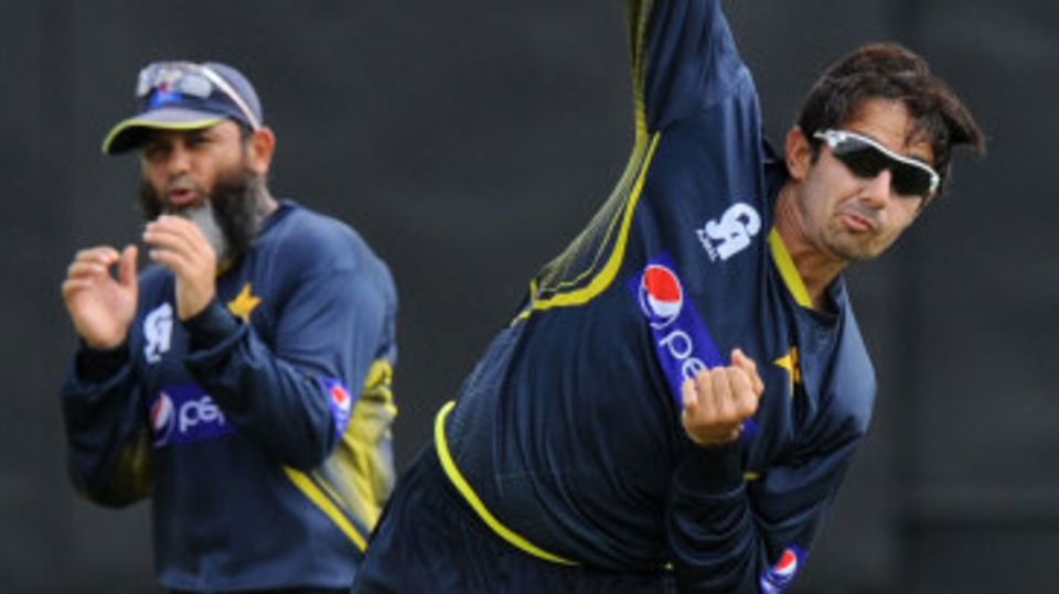 Saeed Ajmal was back in training after returning from Brisbane