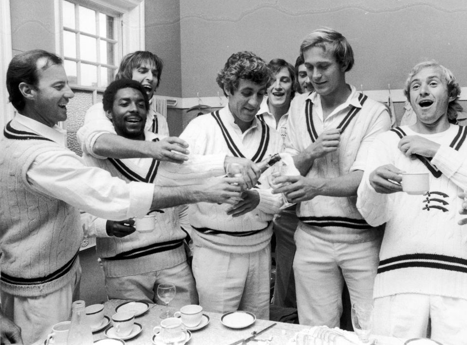 It took five years of not winning, and patience, before success came for Mike Brearley (centre) and Middlesex in 1976
