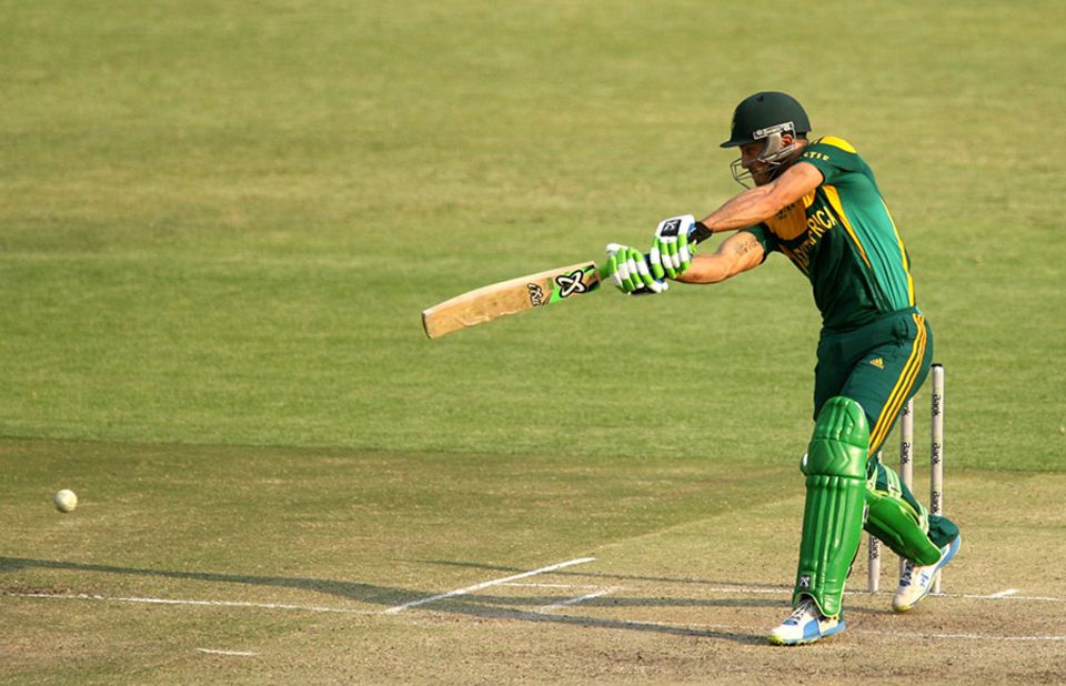 Faf du Plessis was one stroke away from becoming the first player to score four ODIs hundreds in a single tournament