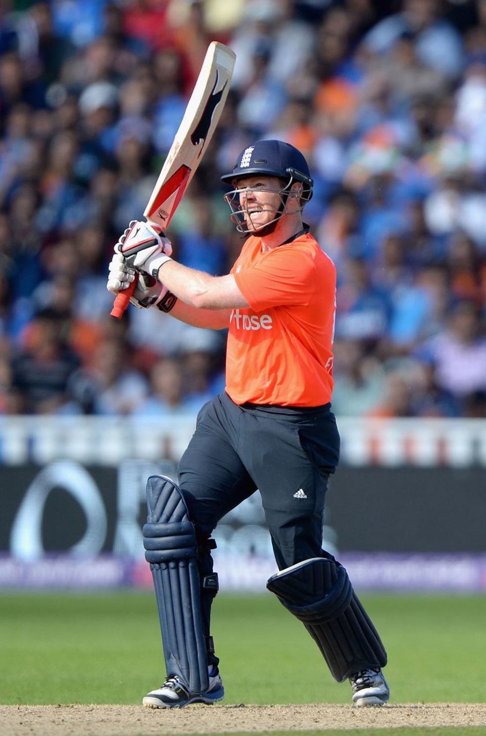 Eoin Morgan's assault helped England took 81 runs off the last five overs