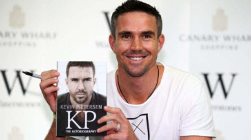 Kevin Pietersen at the book signing of his autobiography