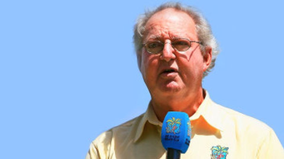 Tony Cozier during the 2007 World Cup
