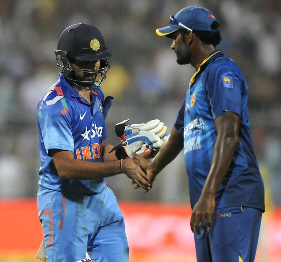 Rohit Sharma went on to score 260 runs after he was dropped by Thisara Perera