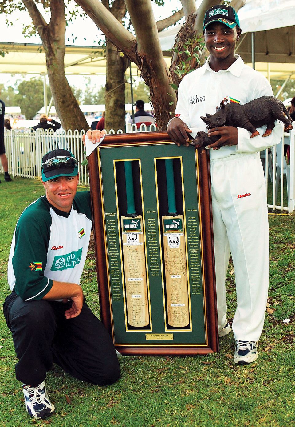 Taibu and Streak in Australia in 2003. Little did they know what the next year held