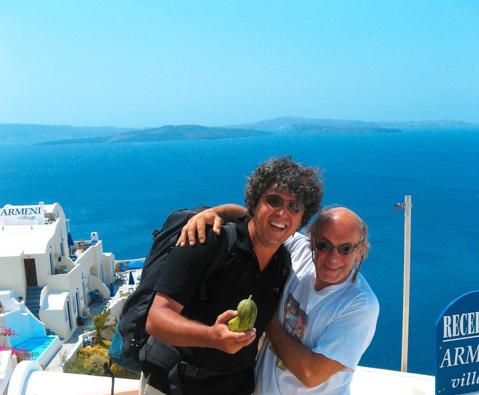 The author and his hotelier friend, avec zucchini