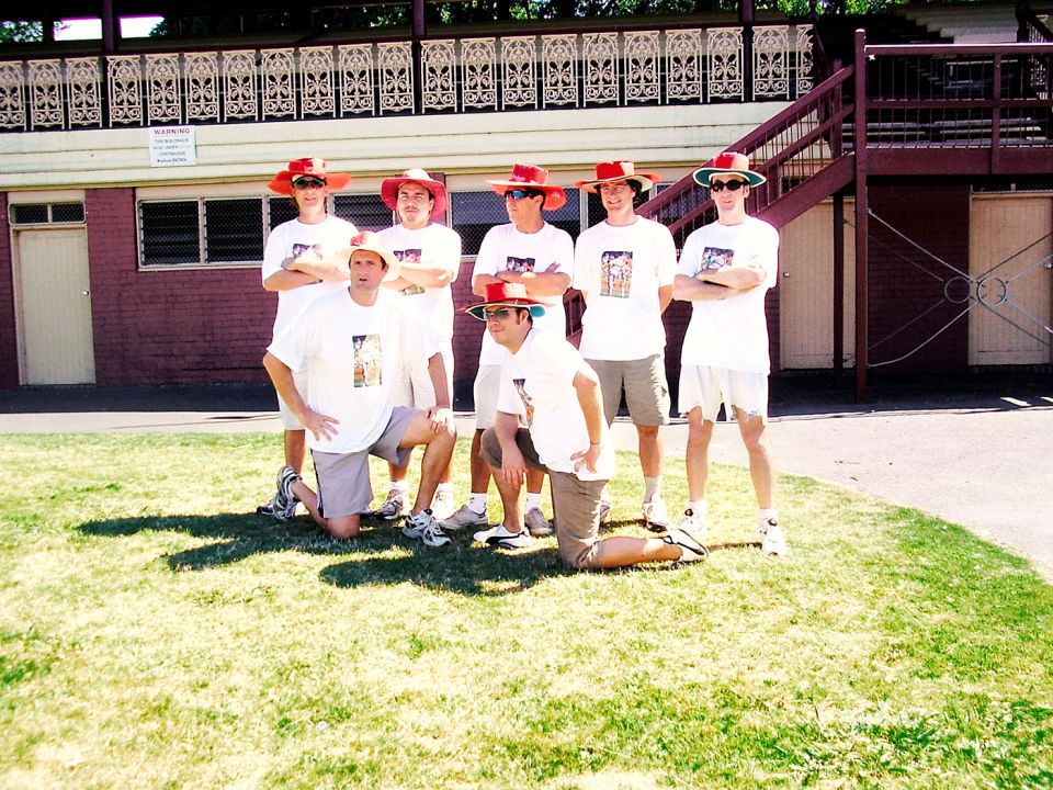 The Dark Horses side, in their Viv Richards t-shirts and Richie Richardson hats