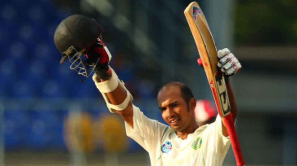 Vishaul Singh celebrates his maiden first-class hundred