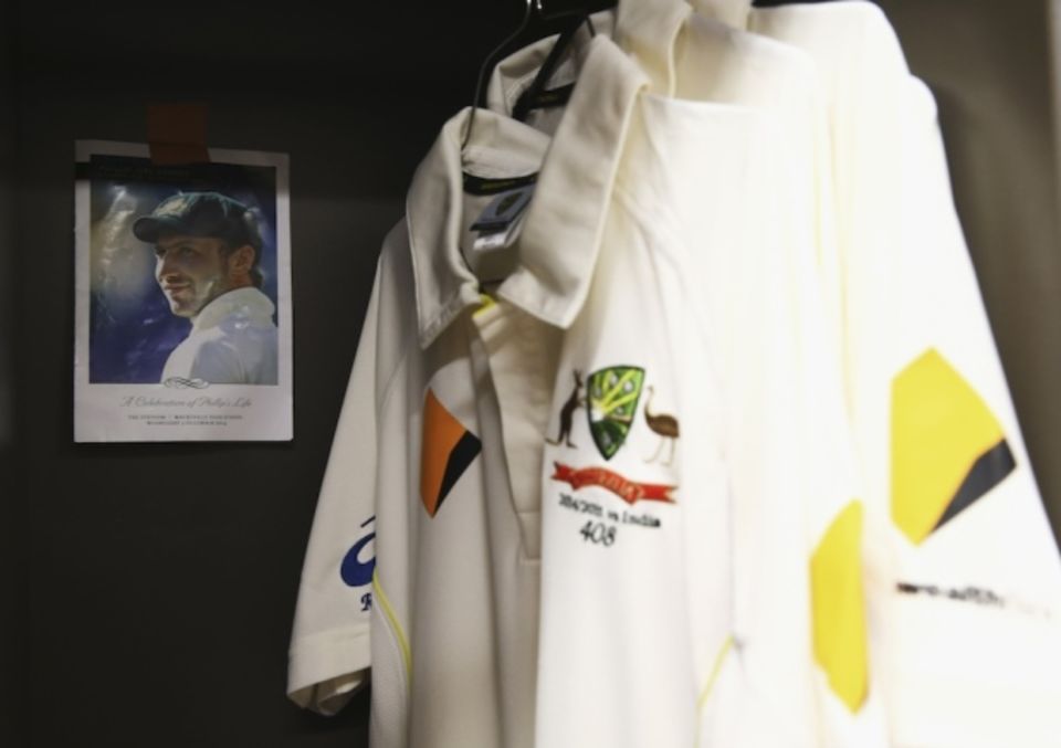 A tribute to Phillip Hughes in Australia's dressing room