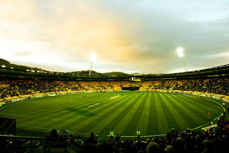 Mark McLeod, who was reprimanded by NZC for his actions at Westpac Stadium (in pic), is a long-time stadium announcer