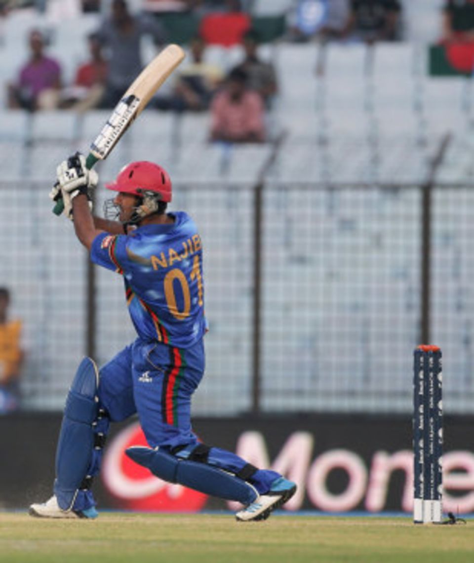 Najibullah Zadran cut loose in the latter stages of his innings
