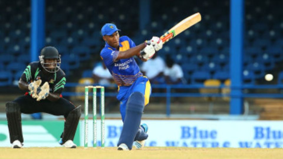 Kraigg Brathwaite whips the ball to the leg side