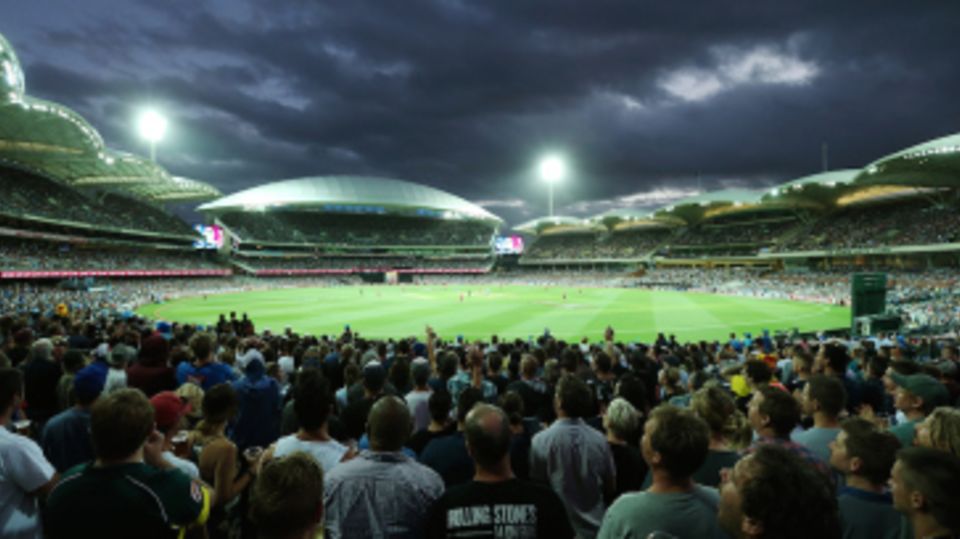 The redeveloped Adelaide Oval saw a record crowd of 52,633