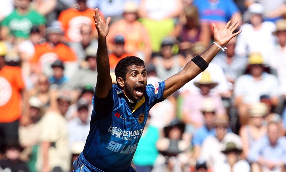 Dhammika Prasad had this voracious appeal against Martin Guptill turned down, and wasn't allowed to review thanks to faulty video equipment at his end