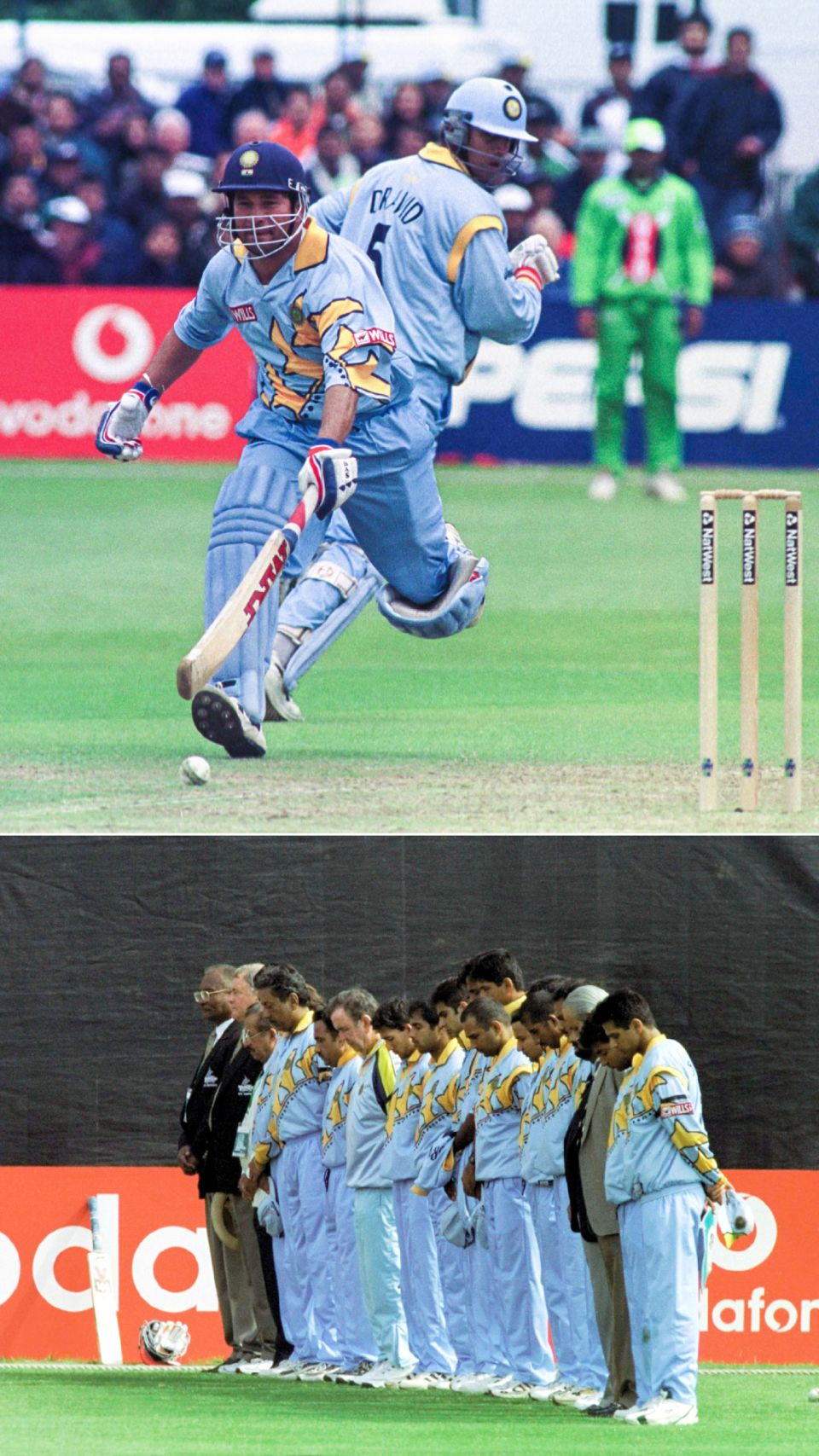 Tendulkar and Dravid made hundreds against Kenya - the first game Tendulkar played after returning from his father's funeral. India mark the passing with a minute's silence before the game against Zimbabwe