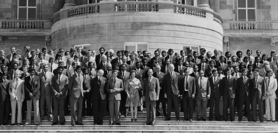 The first ever batch of World Cup players is entertained at Buckingham Palace