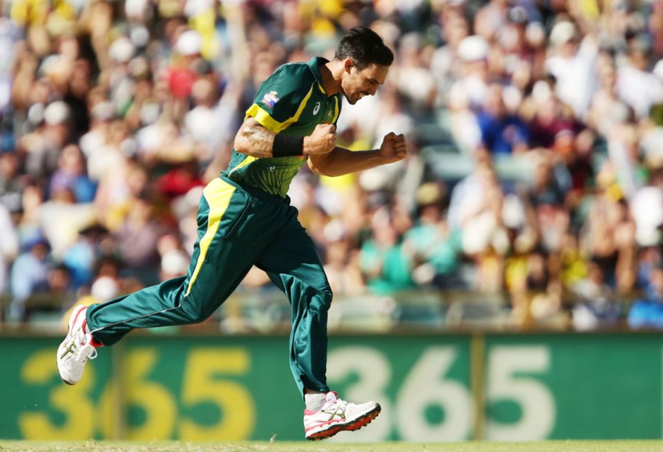 Mitchell Johnson: "I believe in a bit of pace and bounce in the wicket, it brings batters and bowlers into the game, so if you stray from your lengths or your lines you get punished on good wickets, if you bowl really good areas you get the nicks"