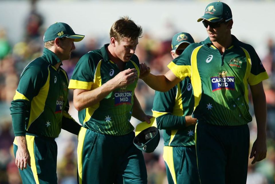 James Faulkner looked dejected as he left the field injured on Sunday